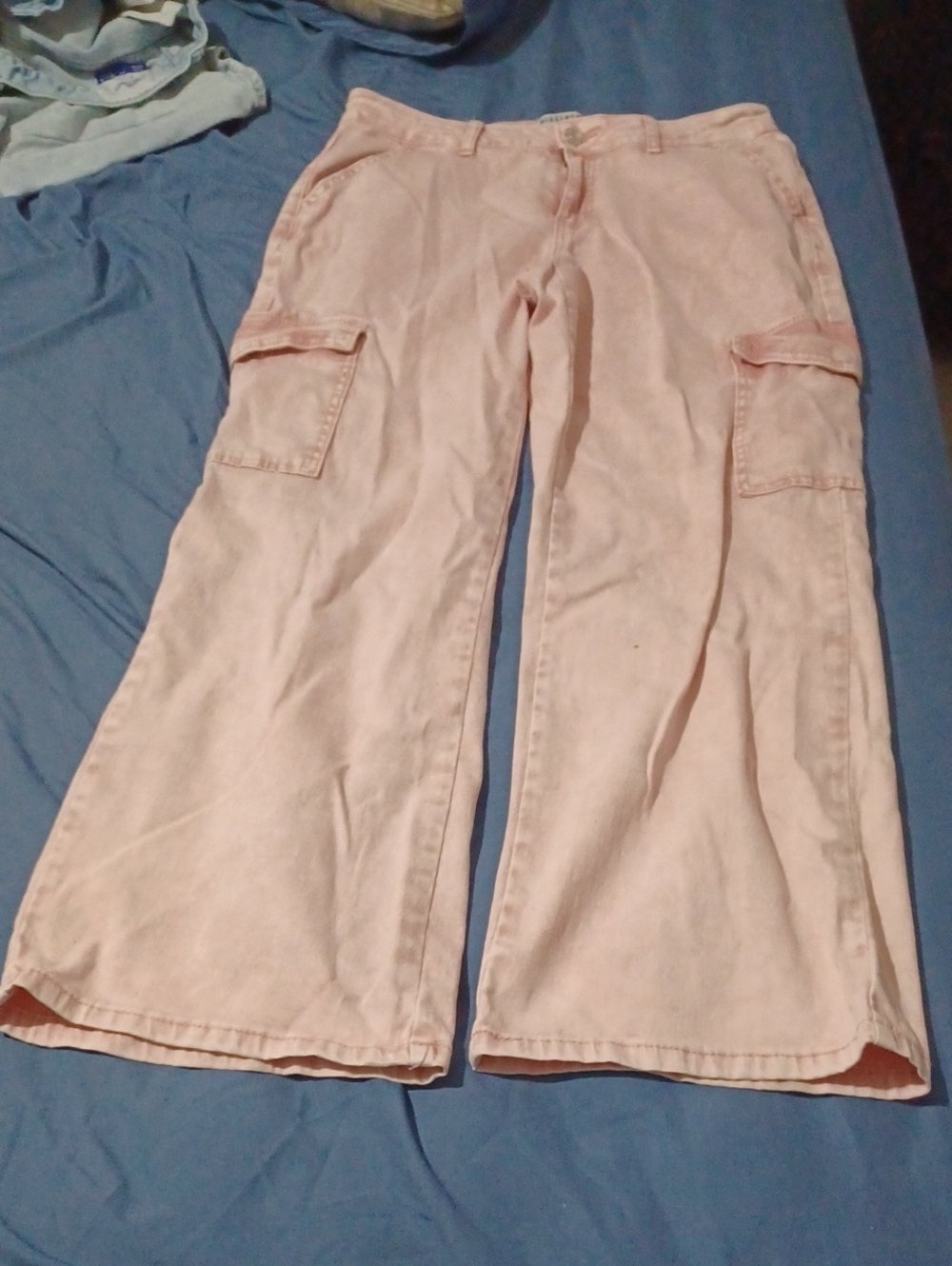 Disclosure Pink Women's Cargo Jeans - Casual Wide Leg Size 13/31
